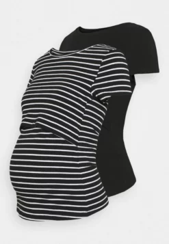 Anna Field MAMA 2 Pack - Basic T-Shirt - Black