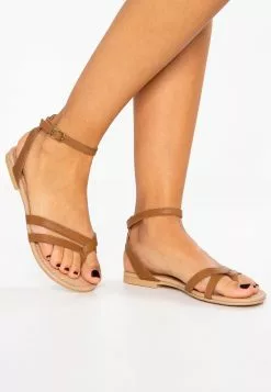 Anna Field Leather - T-Bar Sandals - Cognac