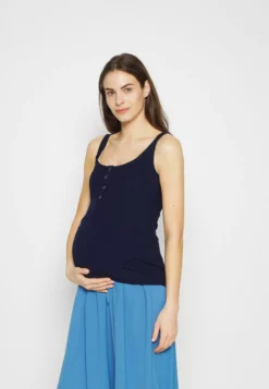 Anna Field MAMA Top - Dark Blue