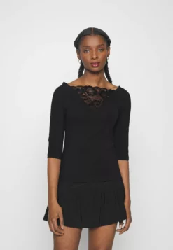 Anna Field Petite Long Sleeved Top - Black