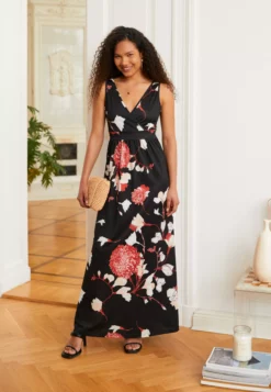 Anna Field Maxi Dress - Black/Pink