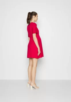 Anna Field MAMA Short Sleeves Flared Mini Dress- Jersey Dress - Red -Anna Field Shop 26870fe460da45eeb099e7f140158054 scaled