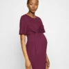 Anna Field MAMA Sleeves Mini Dress- Jersey Dress - Purple