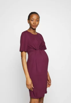 Anna Field MAMA Sleeves Mini Dress- Jersey Dress - Purple