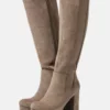 Anna Field Wide Fit High Heeled Boots - Taupe