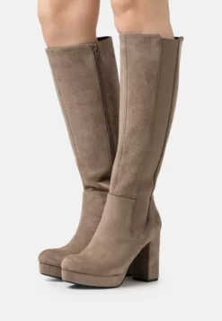 Anna Field Wide Fit High Heeled Boots - Taupe