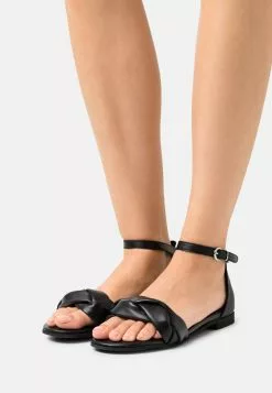 Anna Field Wide Fit Leather - Sandals - Black