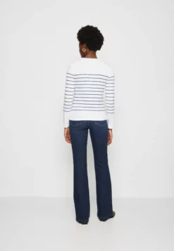 Anna Field Long Sleeved Top - White/Dark Blue -Anna Field Shop 40b5742cbcf74893835030e575c982e7 scaled