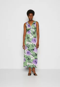 Anna Field Jersey Dress - Green/Purple/White