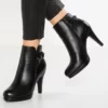 Anna Field High Heeled Ankle Boots - Black