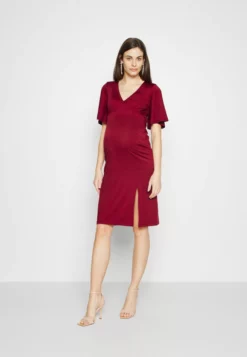Anna Field MAMA Jersey Dress - Dark Red