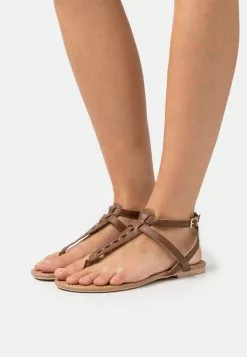 Anna Field T-Bar Sandals - Cognac