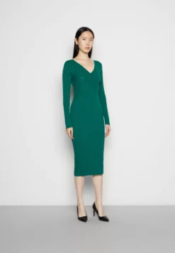 Anna Field V Ausschnitt Bodycon Midi Strickkleid - Jumper Dress