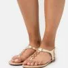 Anna Field Wide Fit T-Bar Sandals - Gold