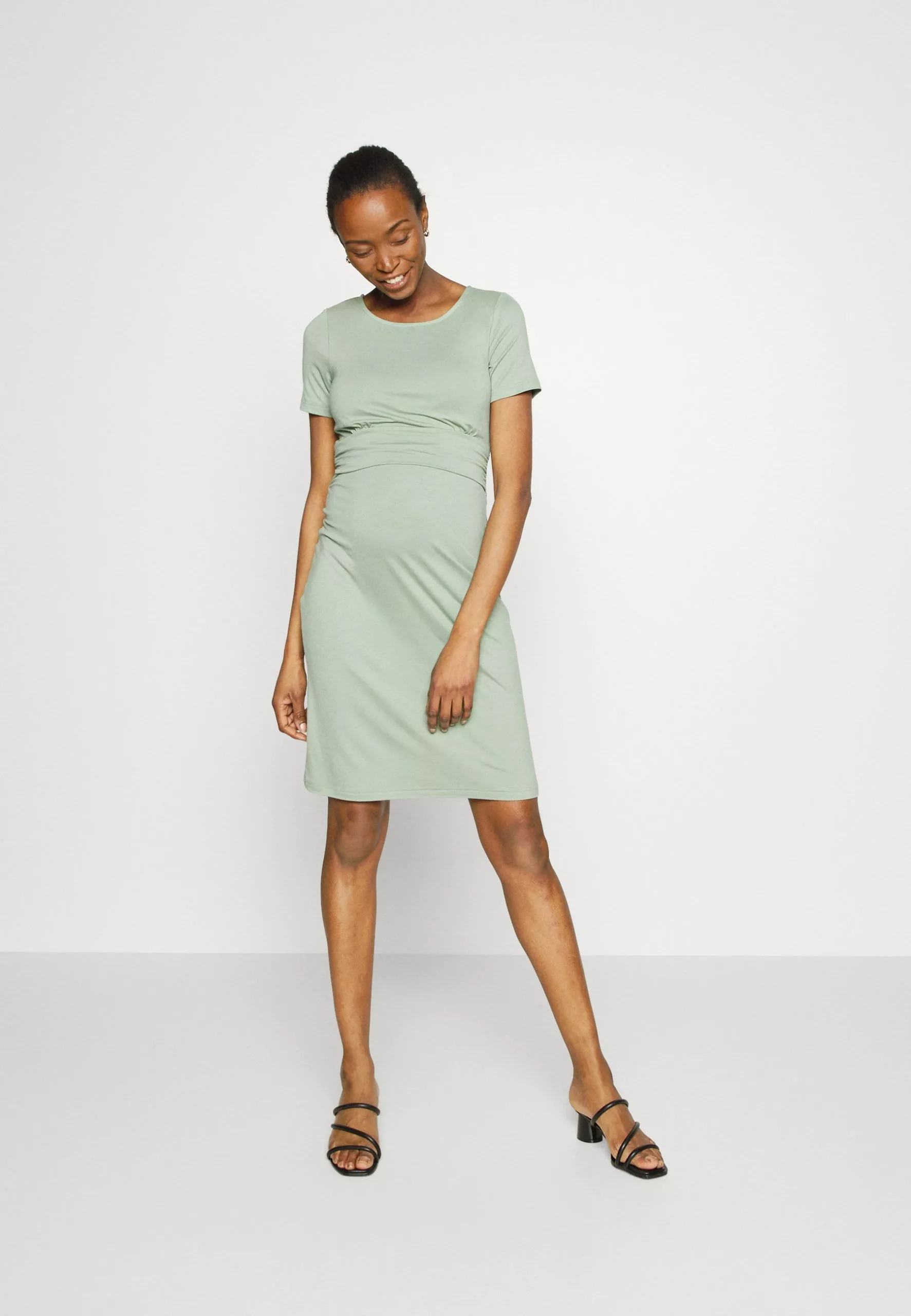 Short Sleeves Ruched Waist Mini Flared Dress - Jersey Dress - Light Green Anna Field MAMA Short Sleeves Ruched Waist Mini Flared Dress - Jersey Dress - Light Green -Anna Field Shop 893e4de6564c4b5e83b100cc9f9a8c44 scaled