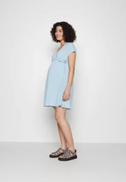 Anna Field MAMA Day Dress - Light Blue