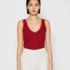 Anna Field Top - Dark Red