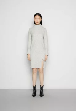 Anna Field Jumper Dress - Mottled Light Grey