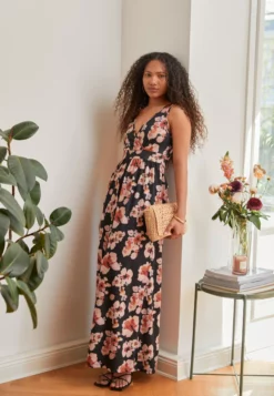 Anna Field Maxi Dress - Black/Pink/Multicoloured