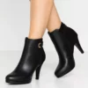 Anna Field High Heeled Ankle Boots - Black