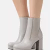 Anna Field Wide Fit Platform Ankle Boots - Grey