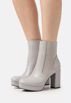 Anna Field Wide Fit Platform Ankle Boots - Grey