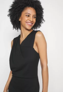 Anna Field Petite Drapped Neckline Smart Bodycon Sleeveless Mini Dress - Jersey Dress - Black -Anna Field Shop 9f81155bf87843799042533d6c813969 scaled