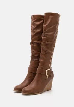 Anna Field Wedge Boots - Cognac -Anna Field Shop a52ce78a619f4abe8235e874339d5ebb scaled