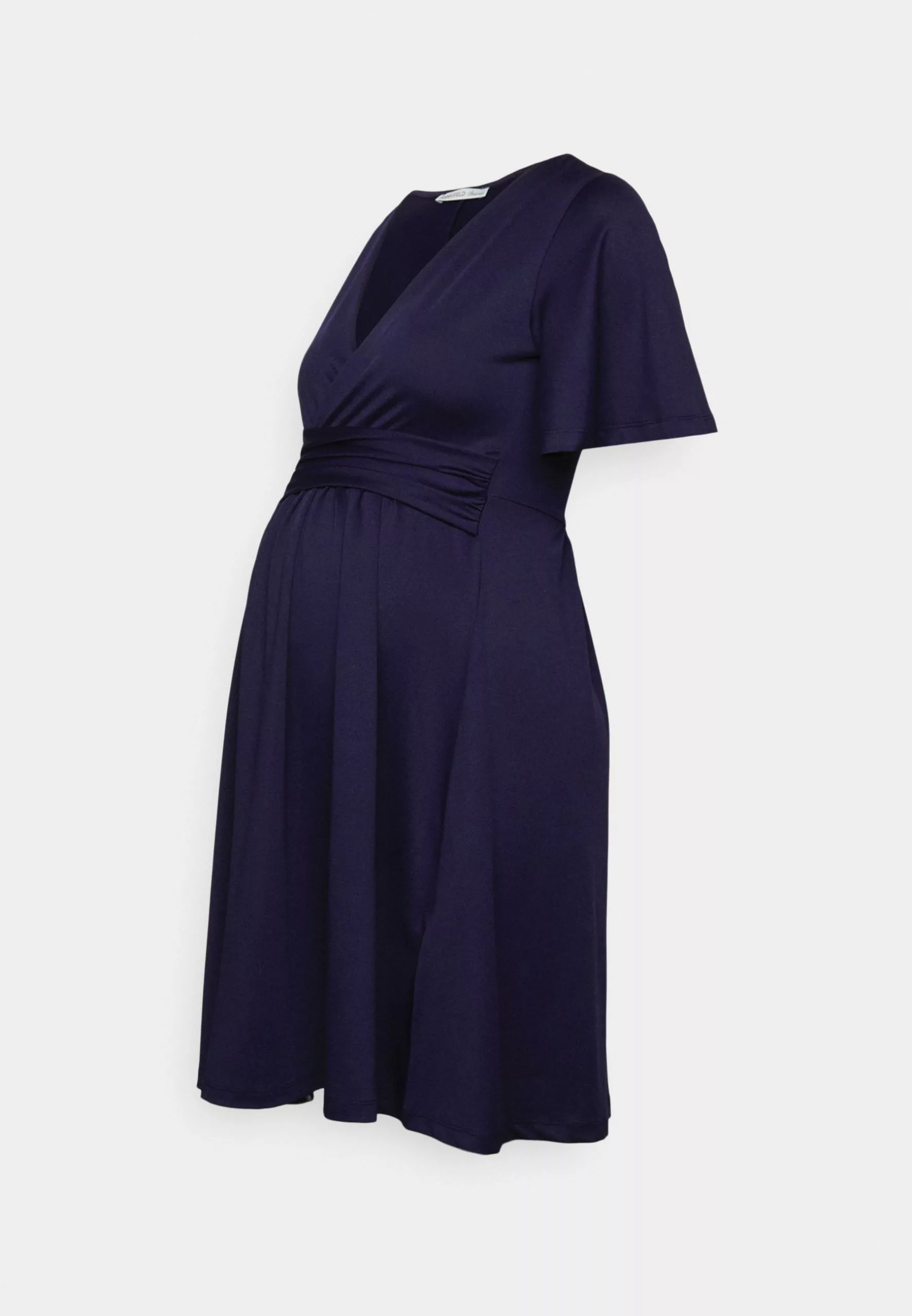 Sleeves Wrap Waist V Flared Mini Dress- Jersey Dress - Dark Blue Anna Field MAMA Sleeves Wrap Waist V Flared Mini Dress- Jersey Dress - Dark Blue -Anna Field Shop a948fc291d8440b0a47e7400b6403543 scaled