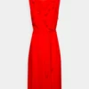 Anna Field Volant Midi Dress - Day Dress - Red