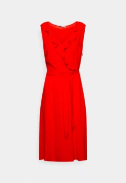 Anna Field Volant Midi Dress - Day Dress - Red