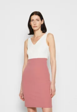 Anna Field Jersey Dress - White/Pink