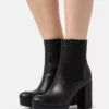 Anna Field Wide Fit Platform Ankle Boots - Black