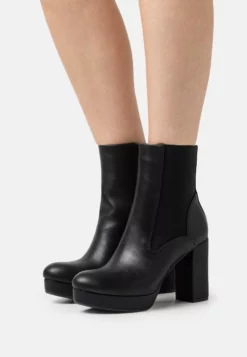 Anna Field Wide Fit Platform Ankle Boots - Black