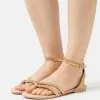 Anna Field Leather - T-Bar Sandals - Gold