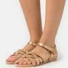Anna Field Wide Fit Leather - Sandals - Gold
