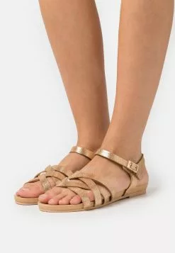 Anna Field Wide Fit Leather - Sandals - Gold