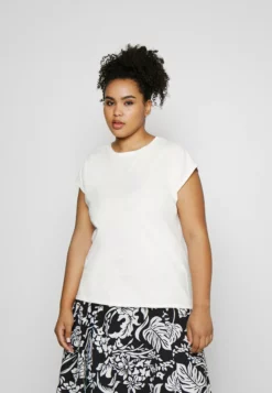 Anna Field Curvy Basic T-Shirt - Off White