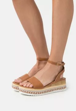 Anna Field Platform Sandals - Cognac
