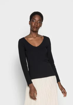 Anna Field Basic - Long Sleeved Top - Black