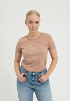 Anna Field Bring Your Dreams To Life - Print T-Shirt - Brown