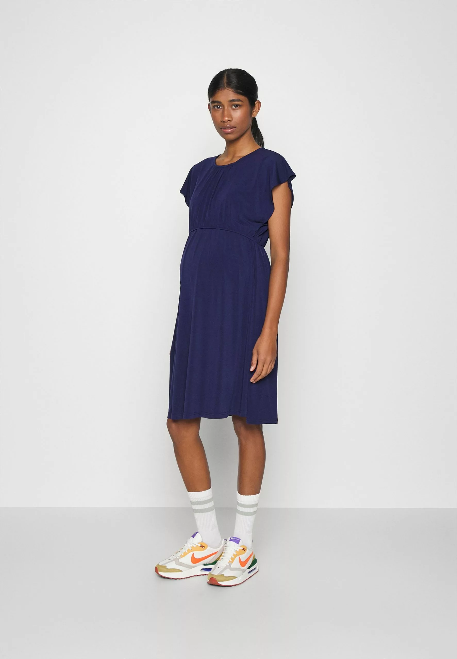 Fit And Flare Flowy Dropped Shoulder- Jersey Dress - Dark Blue Anna Field MAMA Fit And Flare Flowy Dropped Shoulder- Jersey Dress - Dark Blue -Anna Field Shop ea05a65896434a799e3b57bd1e17e946 scaled