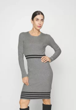 Anna Field Jumper Dress - Mottled Light Grey/Black