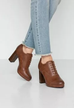 Anna Field Comfort - High Heeled Ankle Boots - Cognac