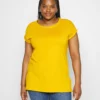 Anna Field Curvy Long- Basic T-Shirt - Dark Yellow