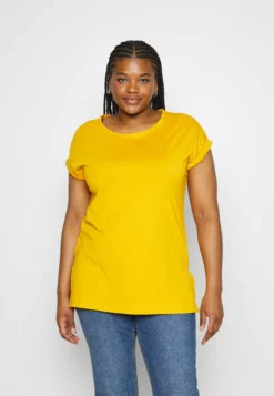 Anna Field Curvy Long- Basic T-Shirt - Dark Yellow