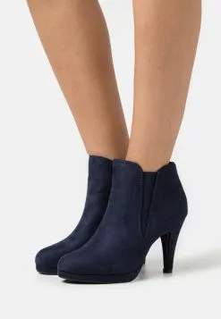 Anna Field High Heeled Ankle Boots - Dark Blue